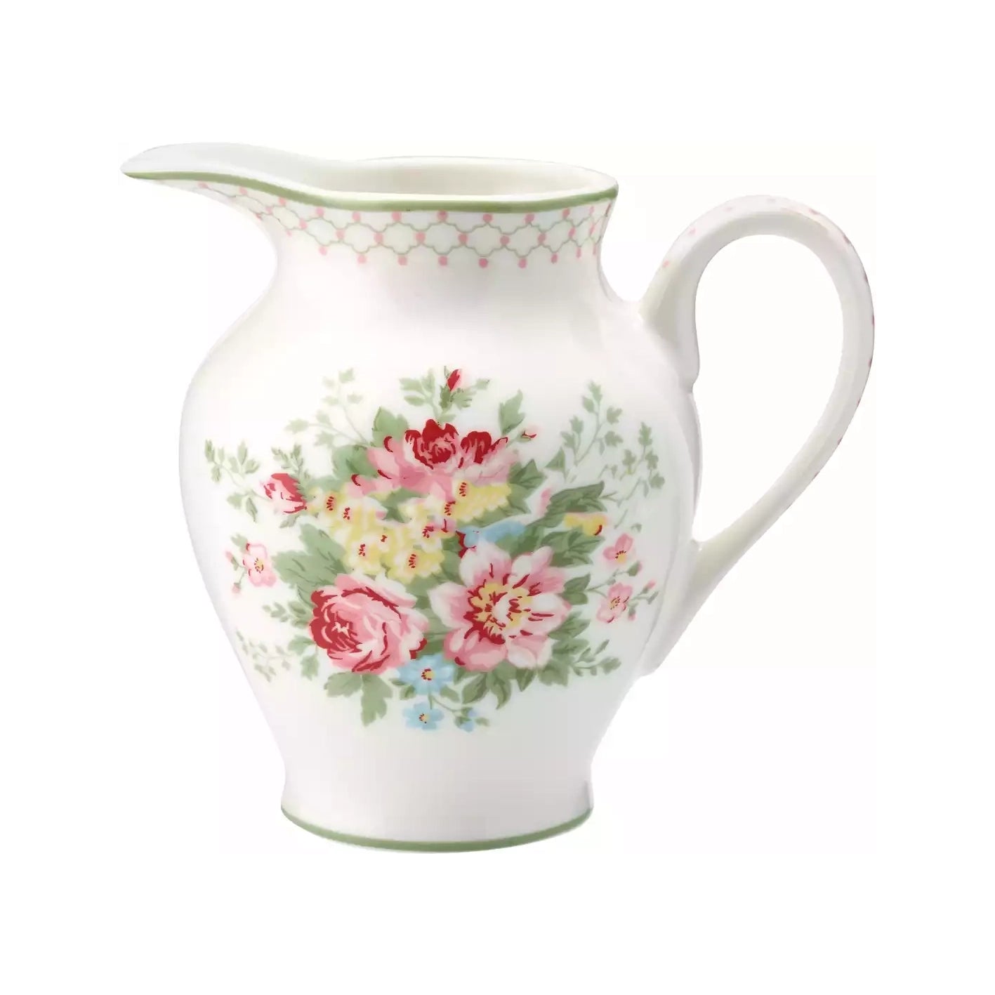 GreenGate Creamer Round Aurelia White