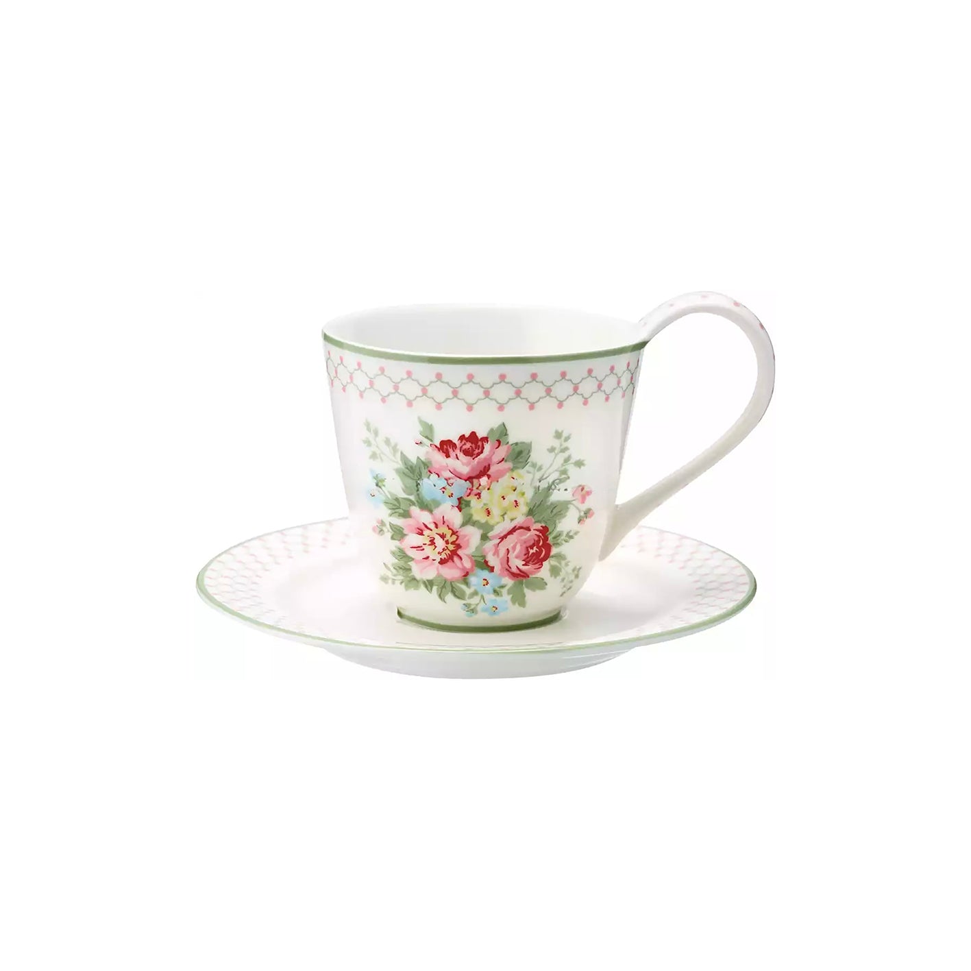 GreenGate Cup & Saucer Aurelia White