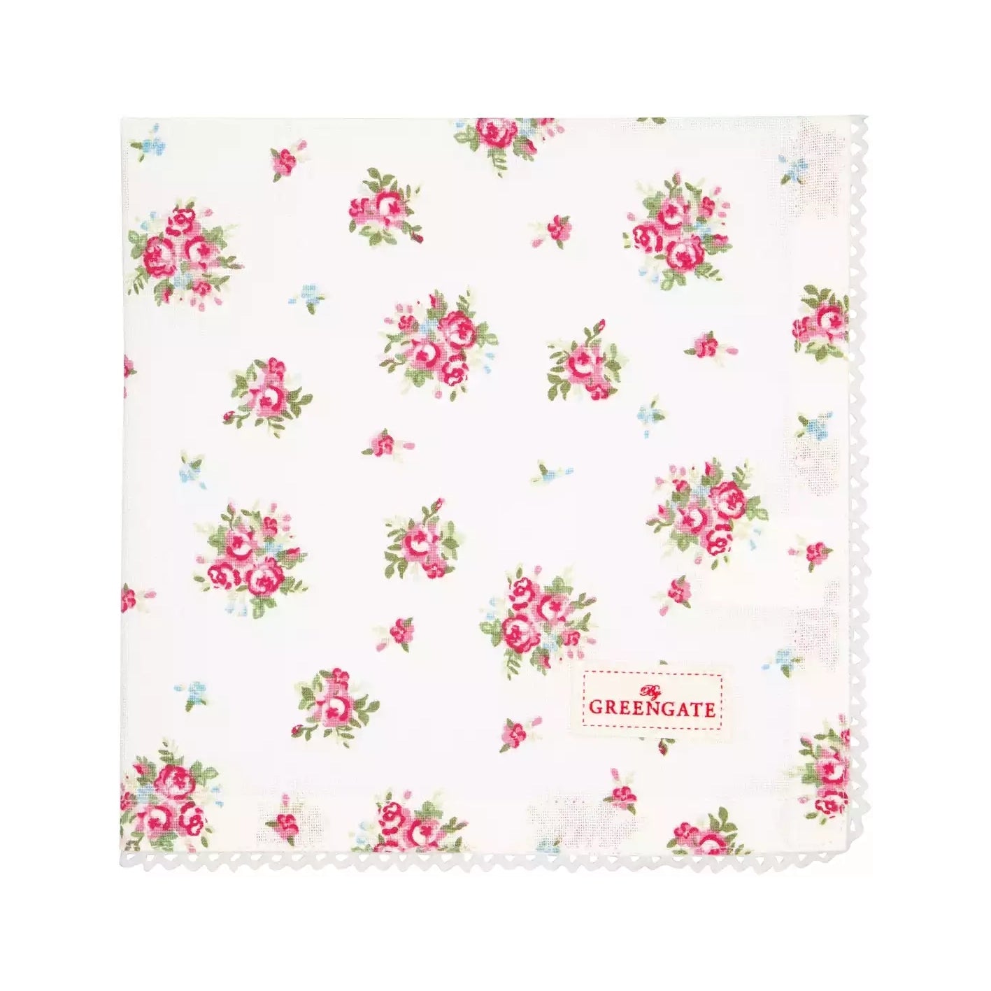 GreenGate Cloth Napkin with Lace Abigail White