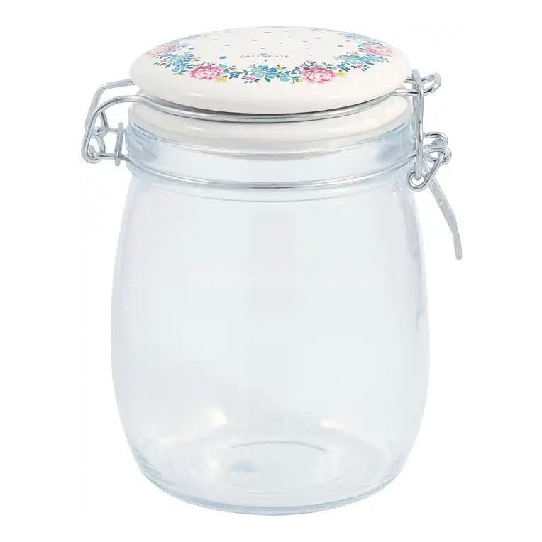 GreenGate Storage jar Laura White 0,75 Liter