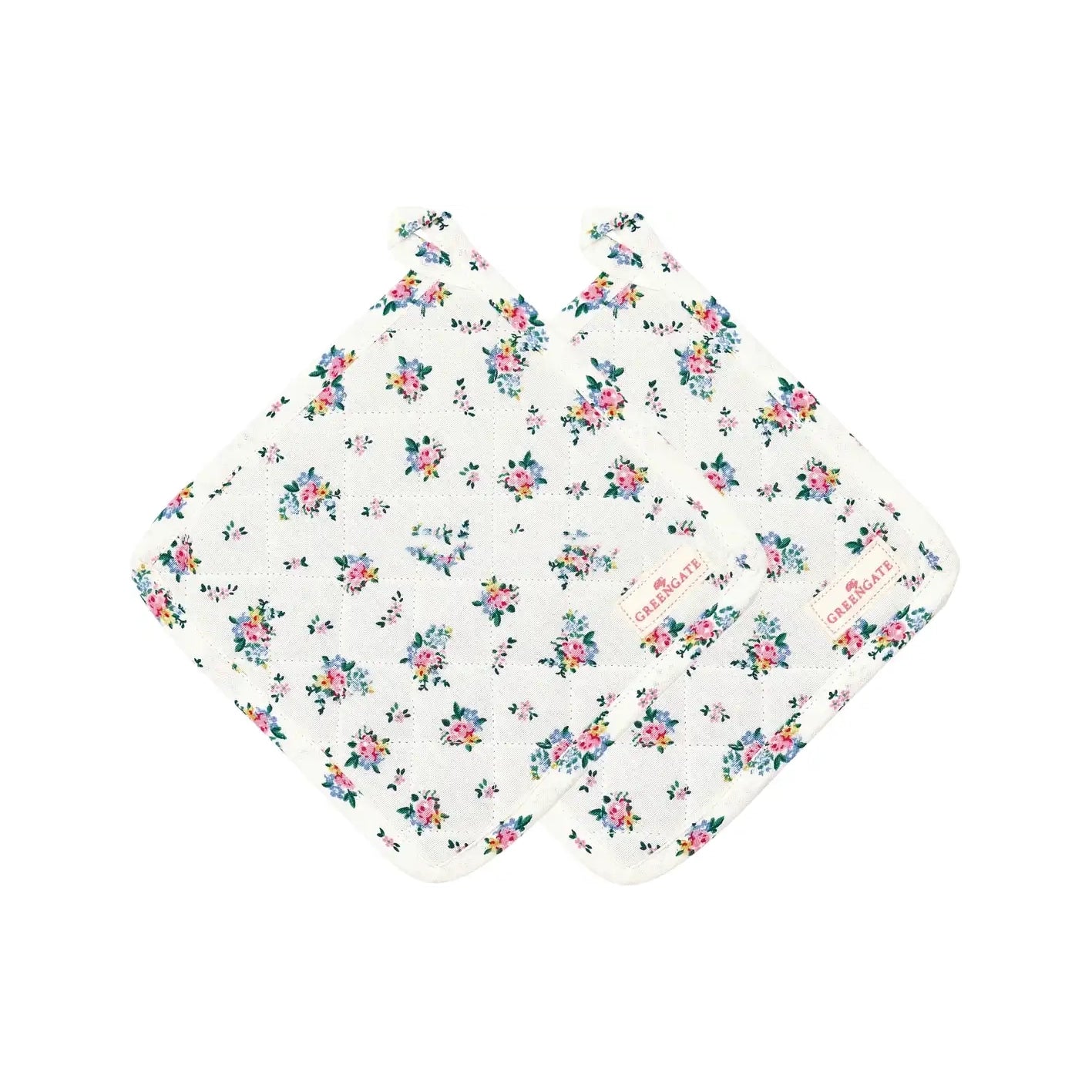 GreenGate Pot Holder Augusta White Set of 2