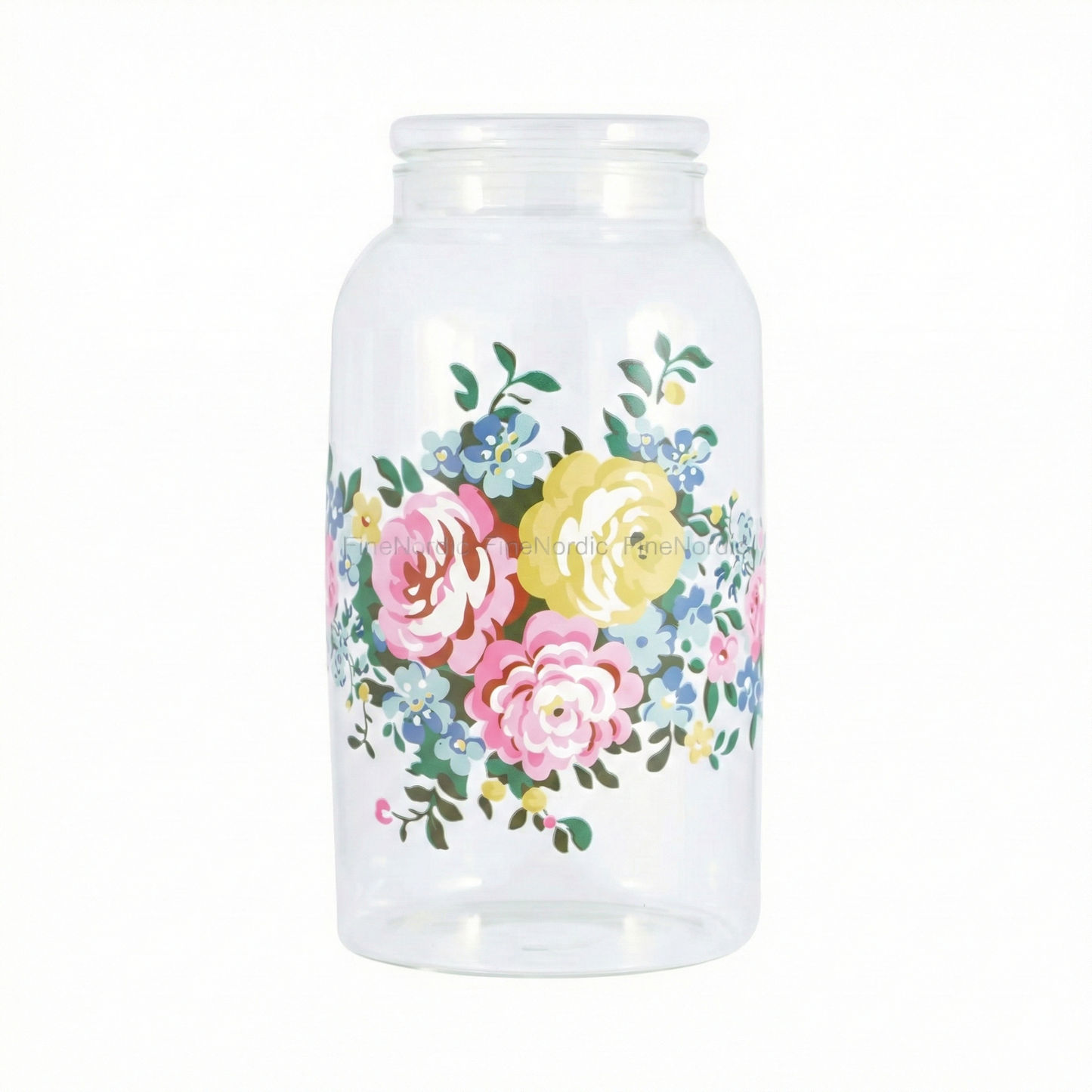 GreenGate Glass Storage Jar Laura White 2,5 Litre