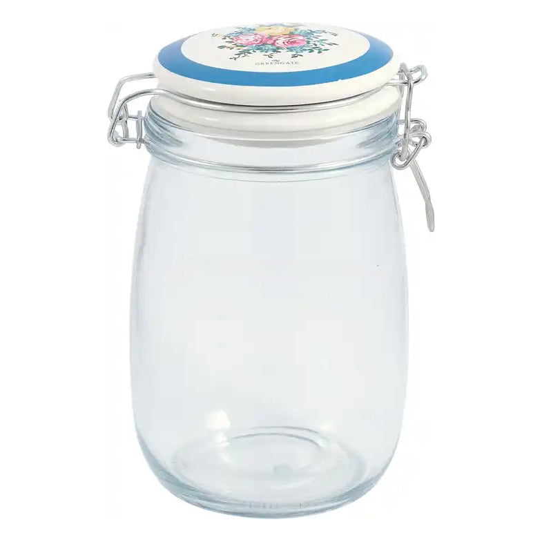 GreenGate Storage Jar Laura White 1 Liter