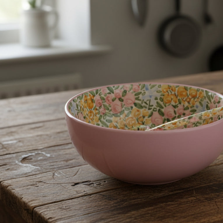 Hand Painted Ceramic Bowl (pink)