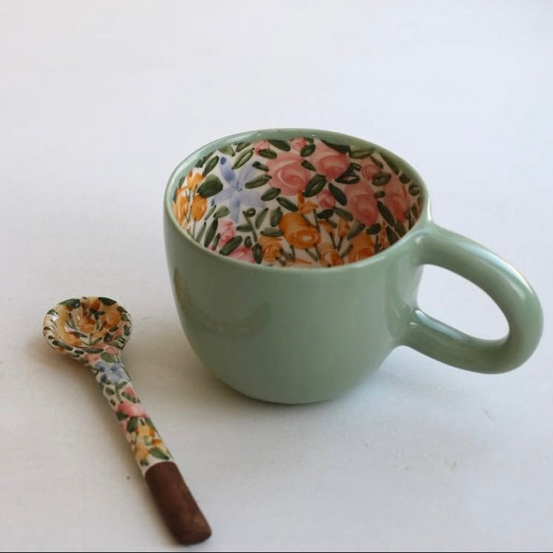 Hand Painted Ceramic Spoon