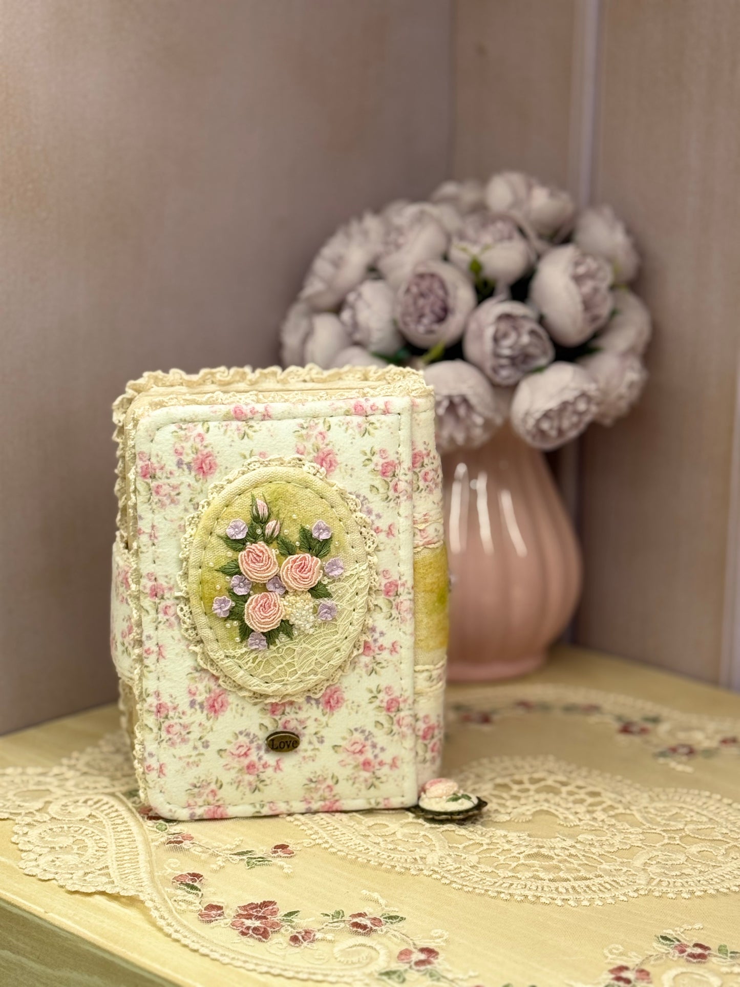 Vintage Fabric Floral Journal