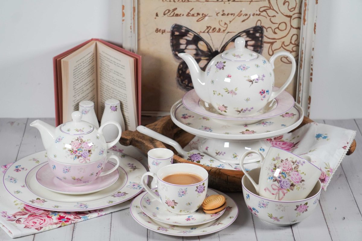 Porcelain cup with saucer Flora 220 ml Isabelle Rose