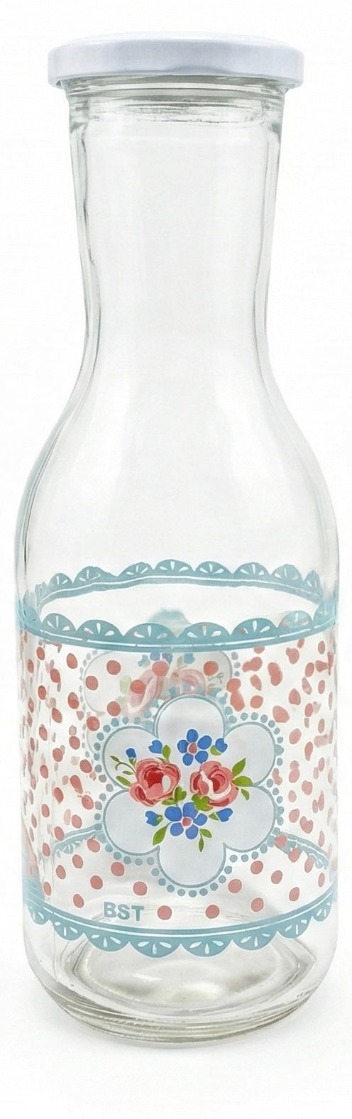 Blue Water Floral Bottle