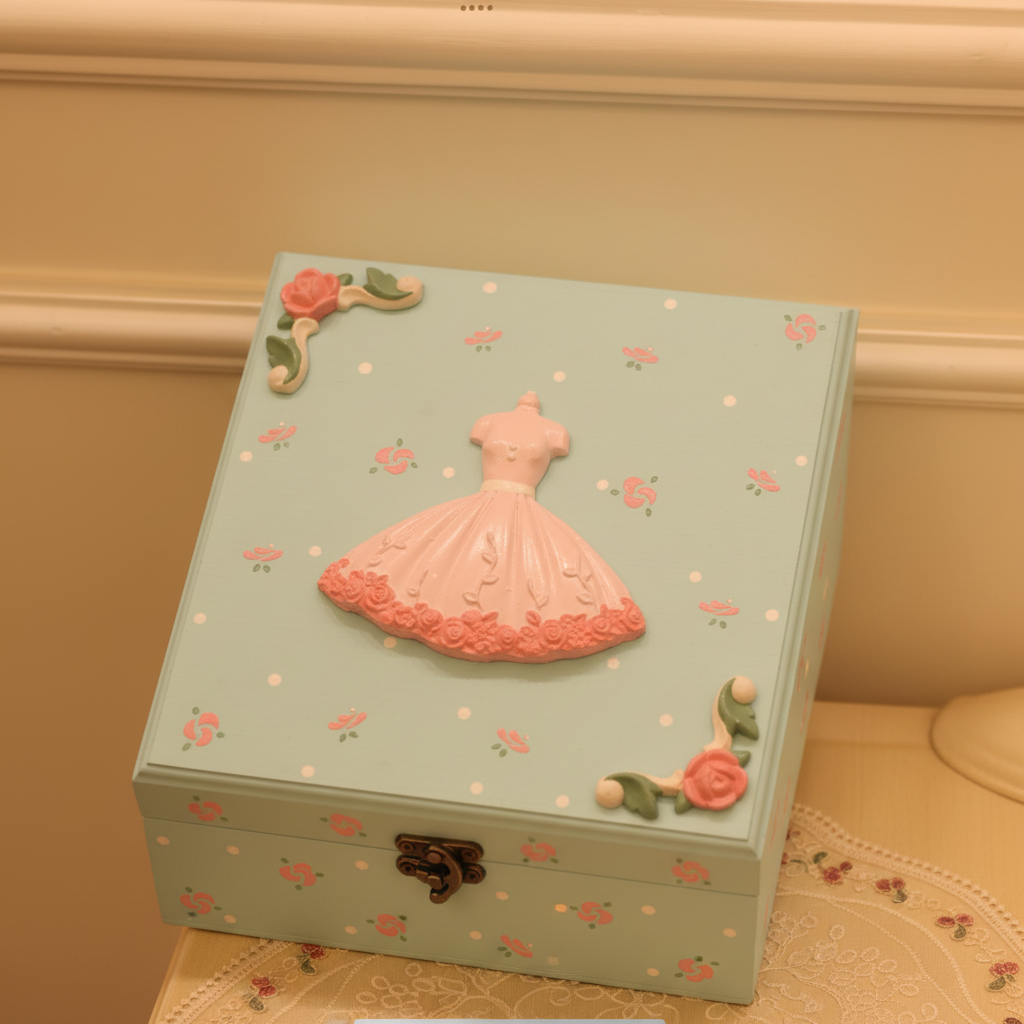 Hand Painted Wooden Box
