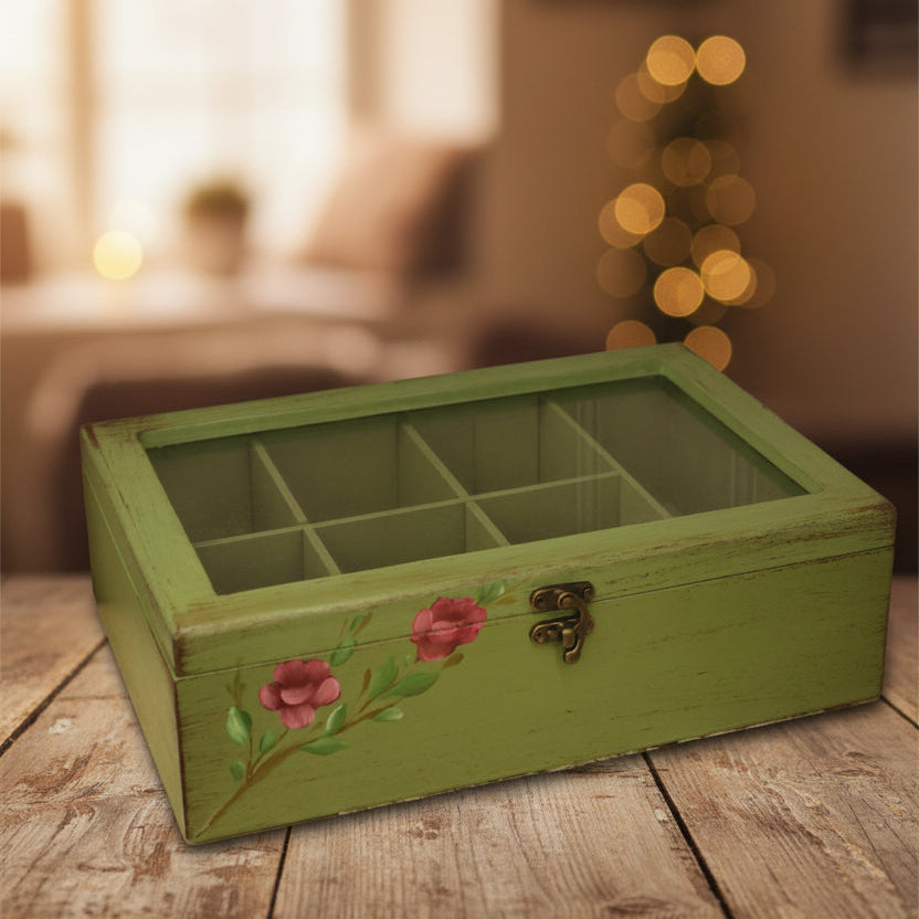 Green tea bag box