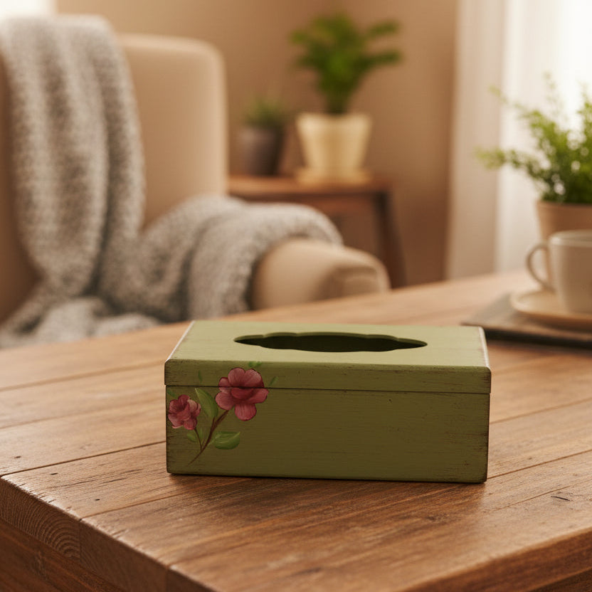 Green tissue box