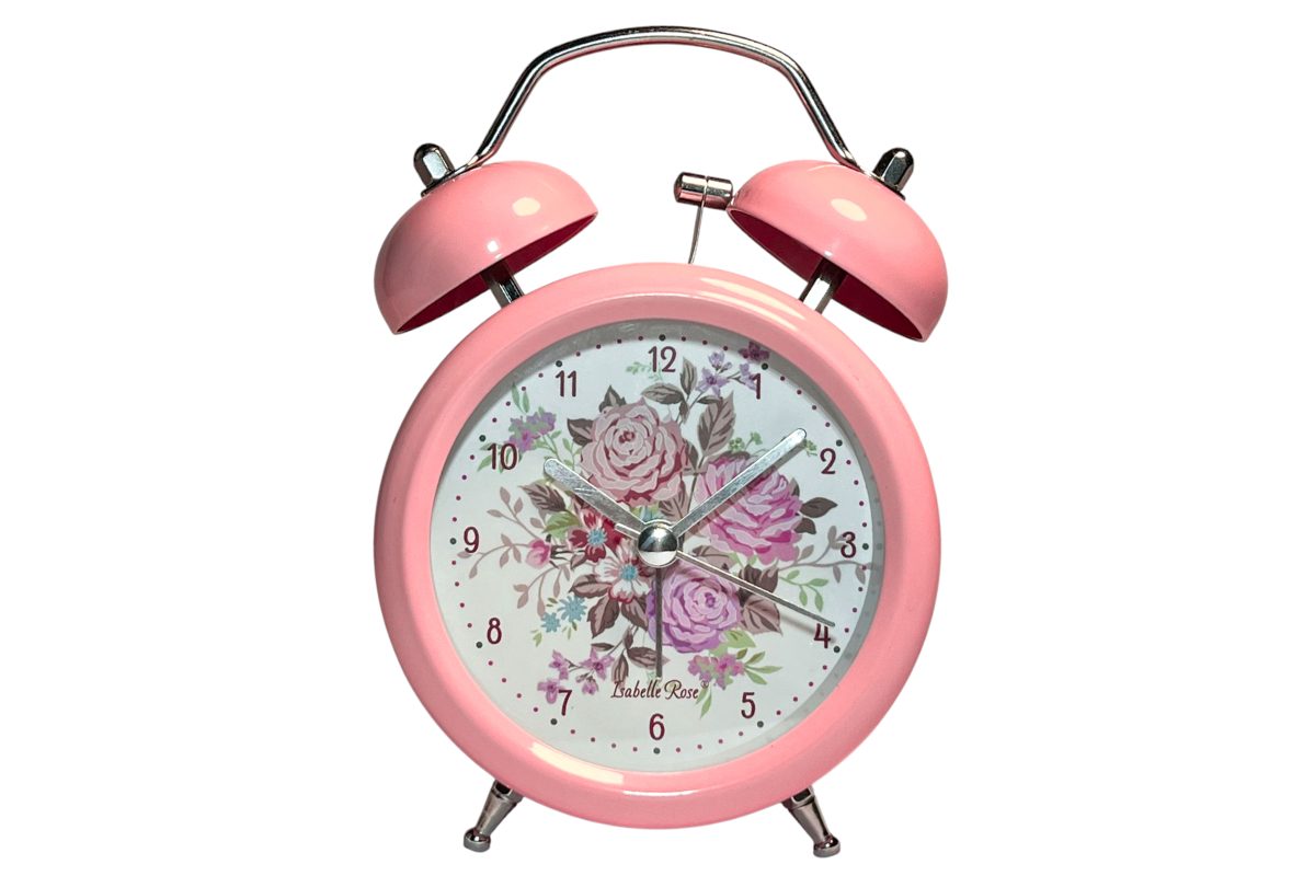Retro alarm clock Flora 12×9 cm Isabelle Rose
