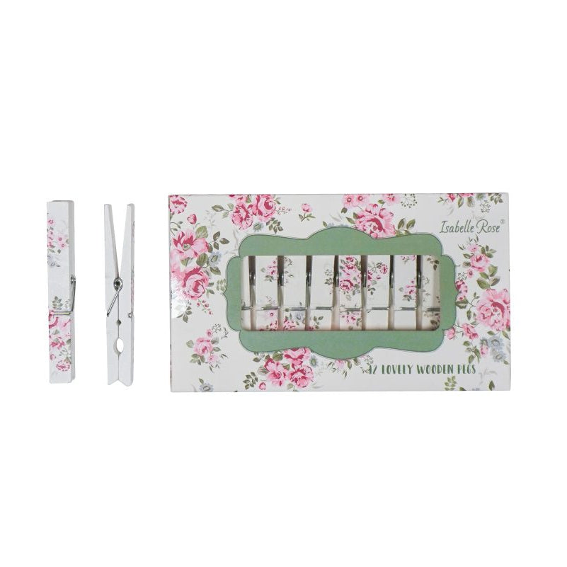 Wooden pegs set Lisa 12 pcs in box Isabelle Rose