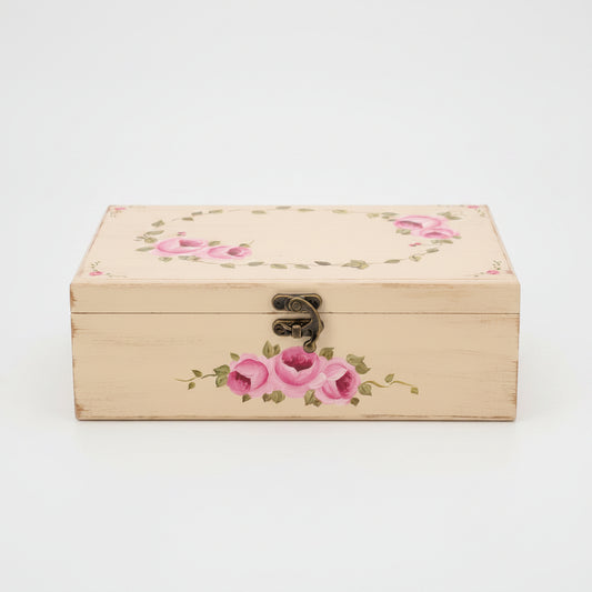Hand-Painted Wooden Cutlery Box
