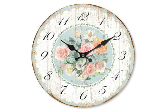 Wooden clock Pastel life 29 cm Isabelle Rose