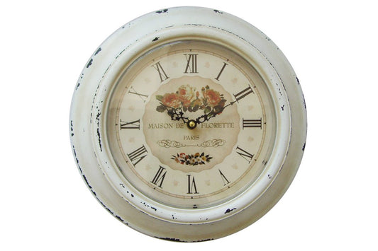 Iron clock Paris 32 cm Isabelle Rose