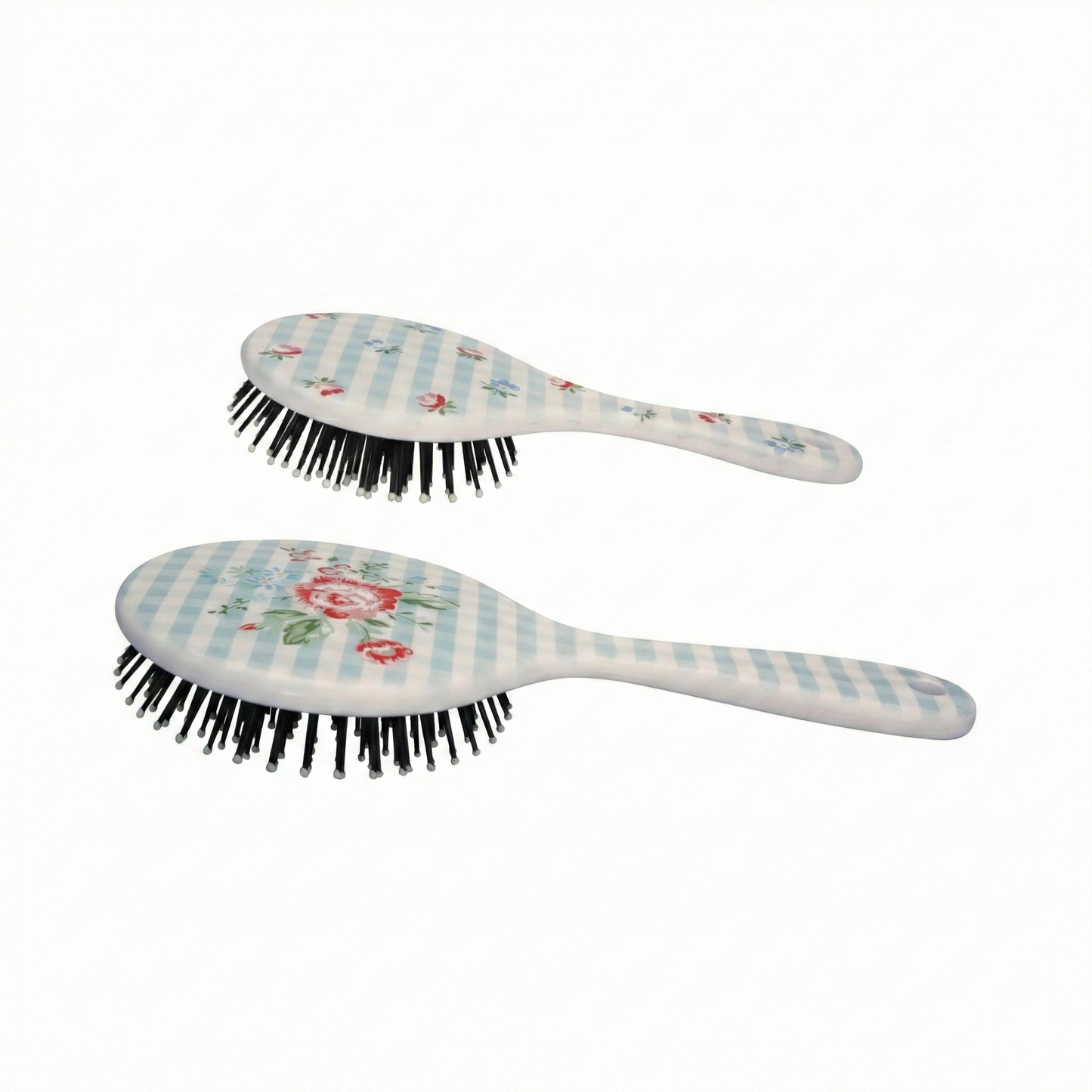 GreenGate Hair Brush Round Henrietta Pale Blue Set of 2