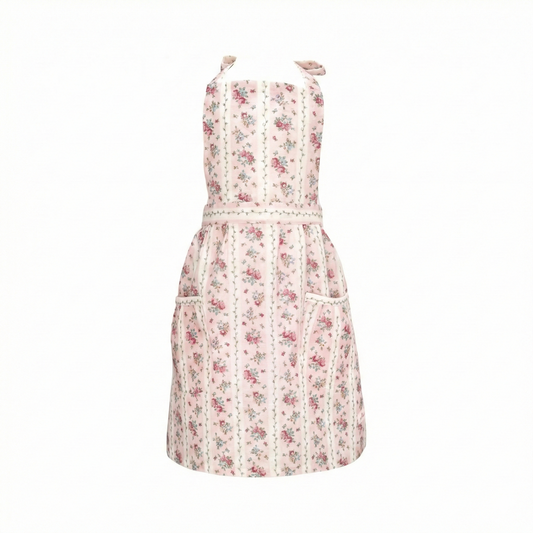 GreenGate Child Apron Ava White