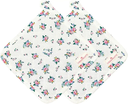 GreenGate Pot Holder Augusta White Set of 2