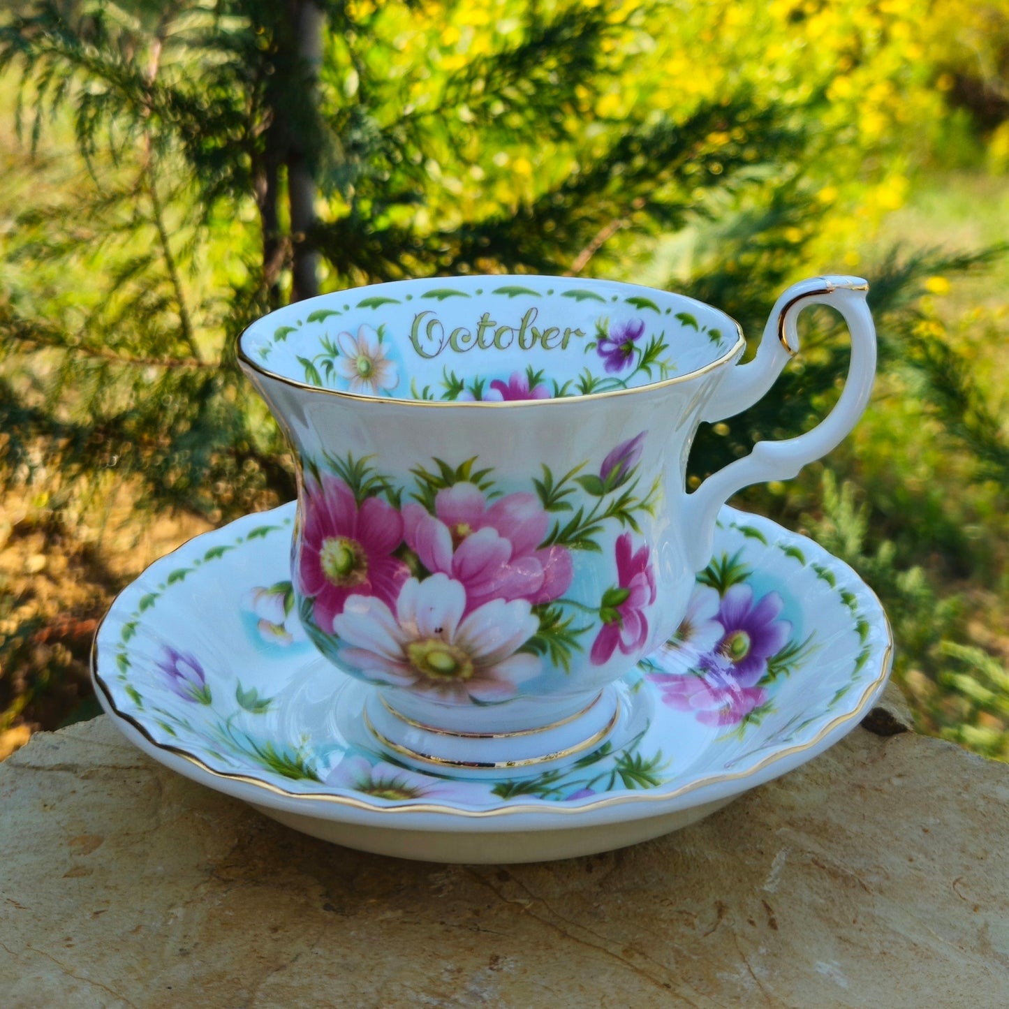 Cup with saucer | months of the year