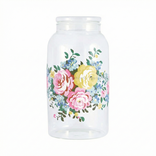 GreenGate Glass Storage Jar Laura White 2,5 Litre
