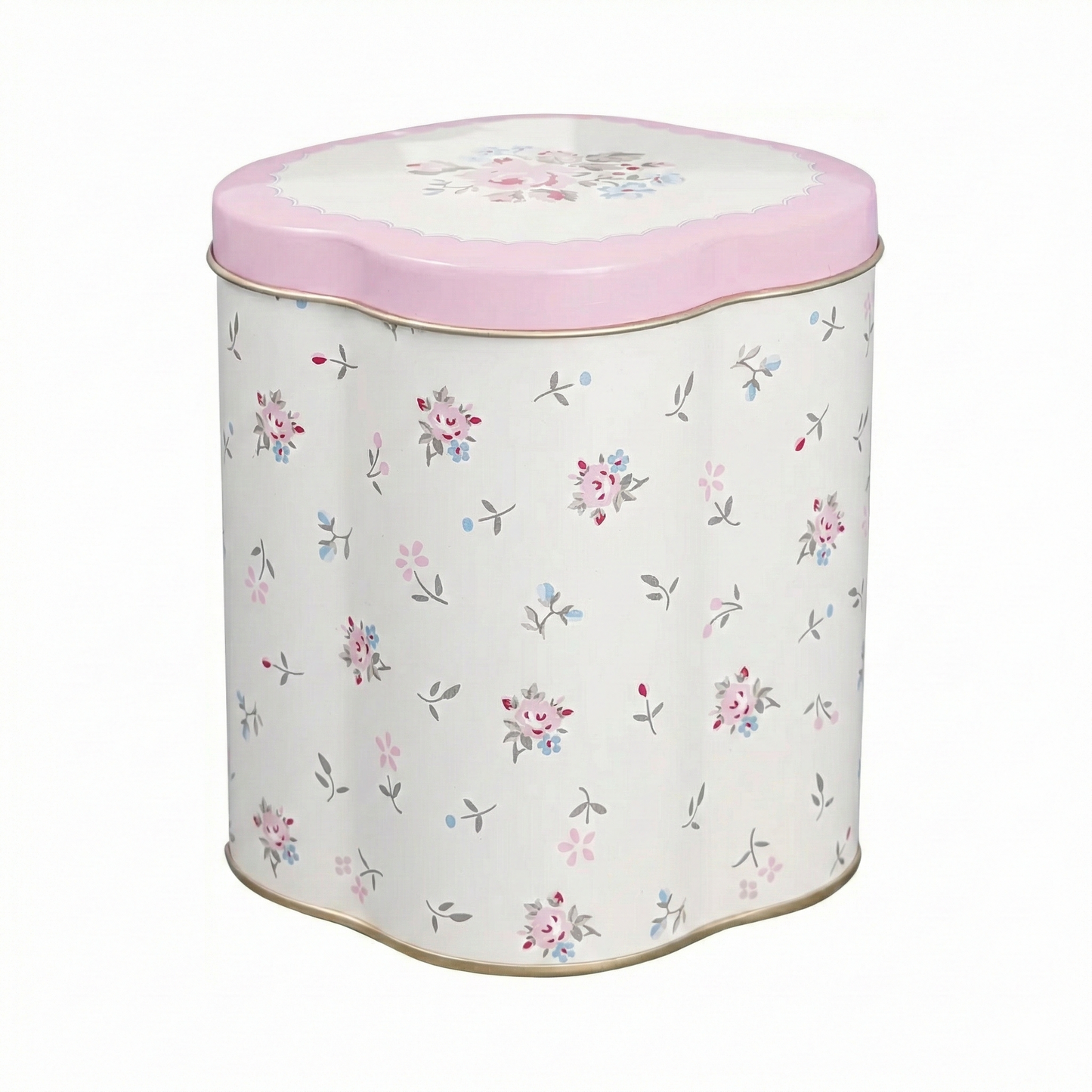 GreenGate Tin Box Round Junia White Small