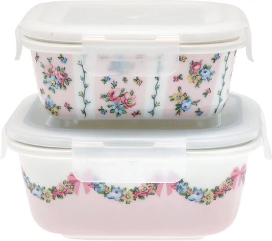 GreenGate Food storage square Maya Pale
Pink Set of  2