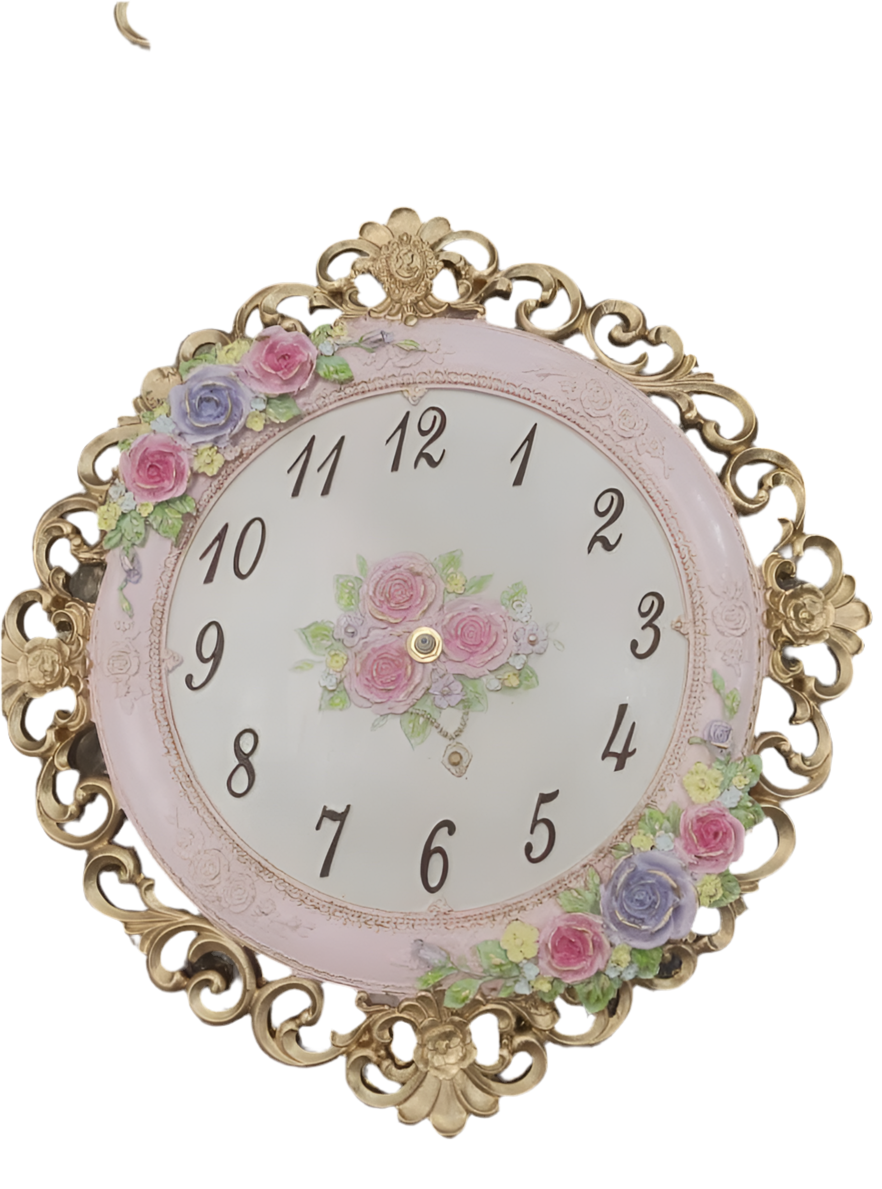 Hand Painted wall clock 37 cm