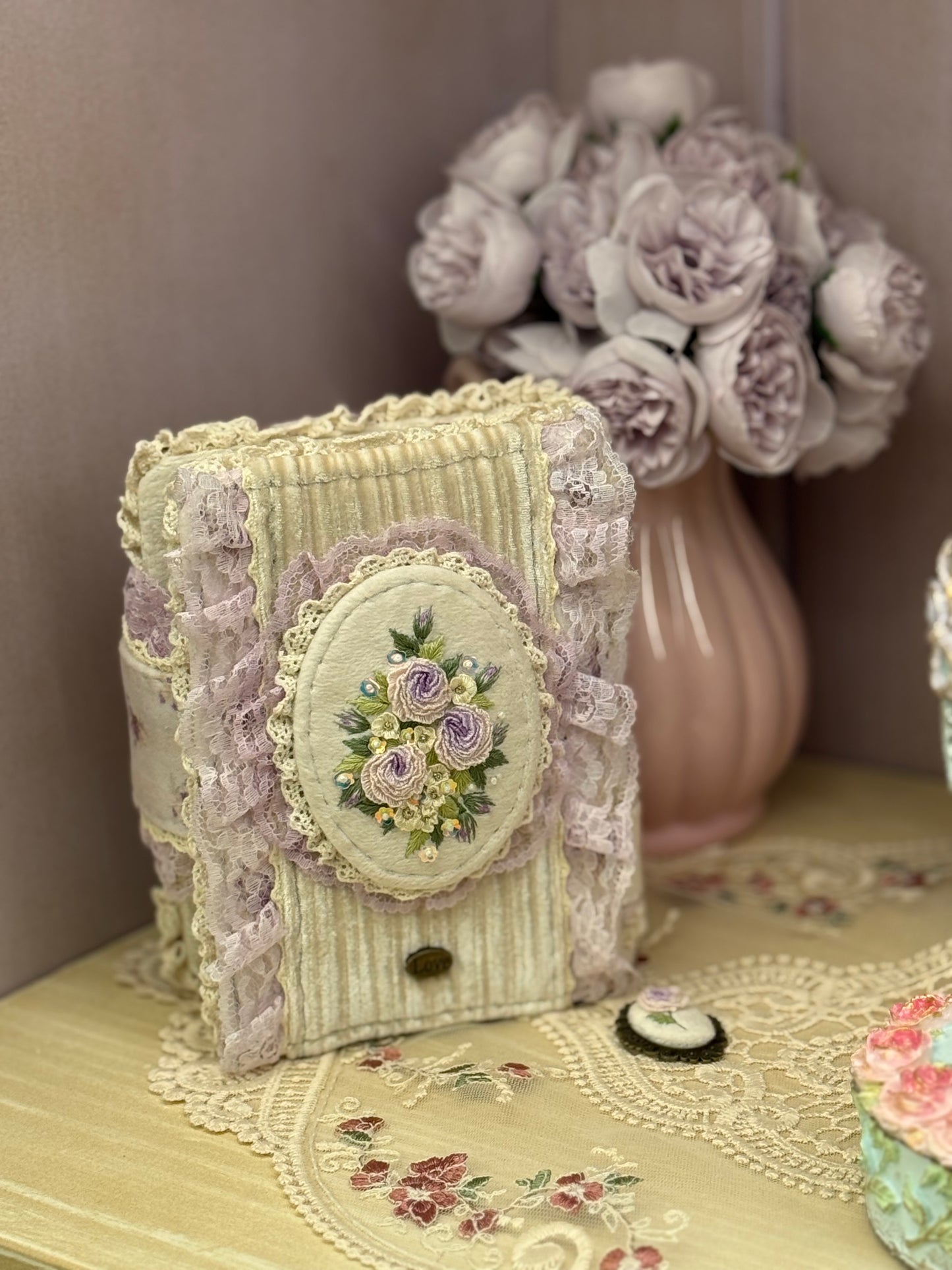 Vintage Fabric Floral Journal