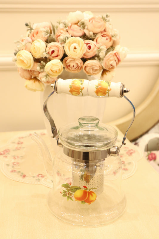 tea pot fruits