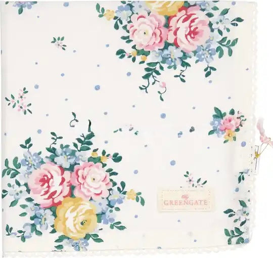 GreenGate Cloth Napkin with Lace Laura White