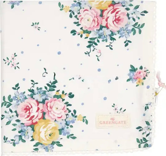 GreenGate Cloth Napkin with Lace Laura White