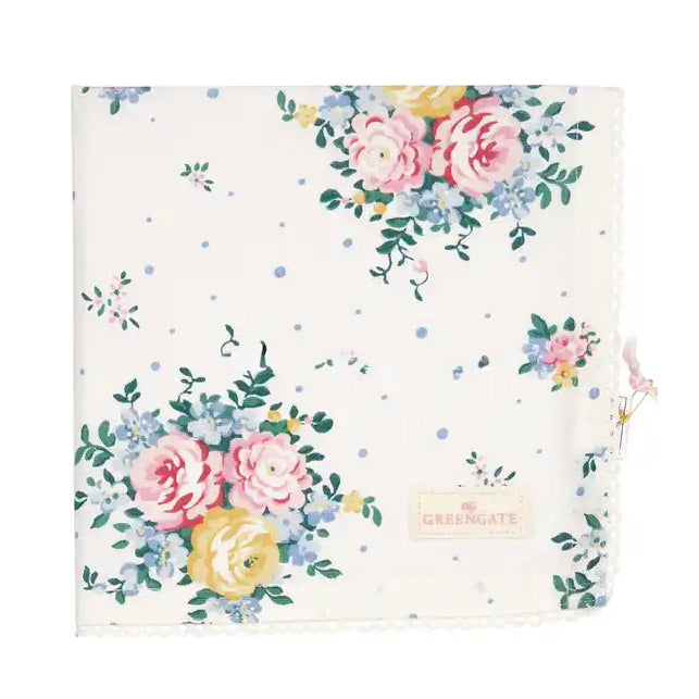 GreenGate Cloth Napkin with Lace Laura White