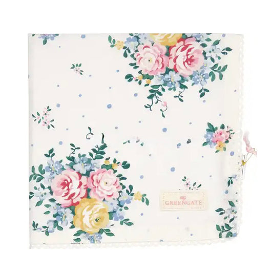 GreenGate Cloth Napkin with Lace Laura White