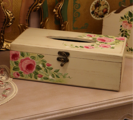 Beige tissue box