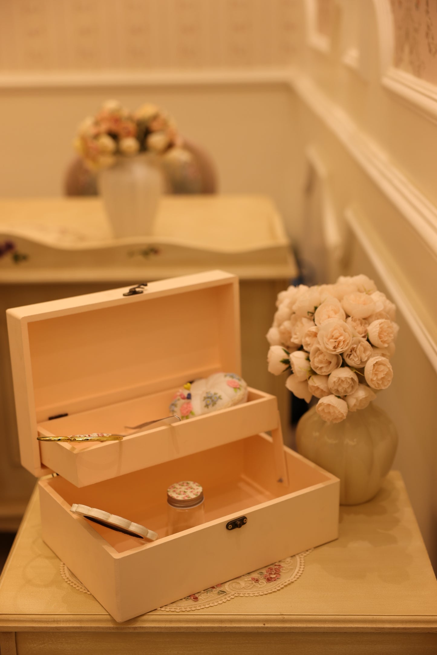 Hand Painted Wooden Box
