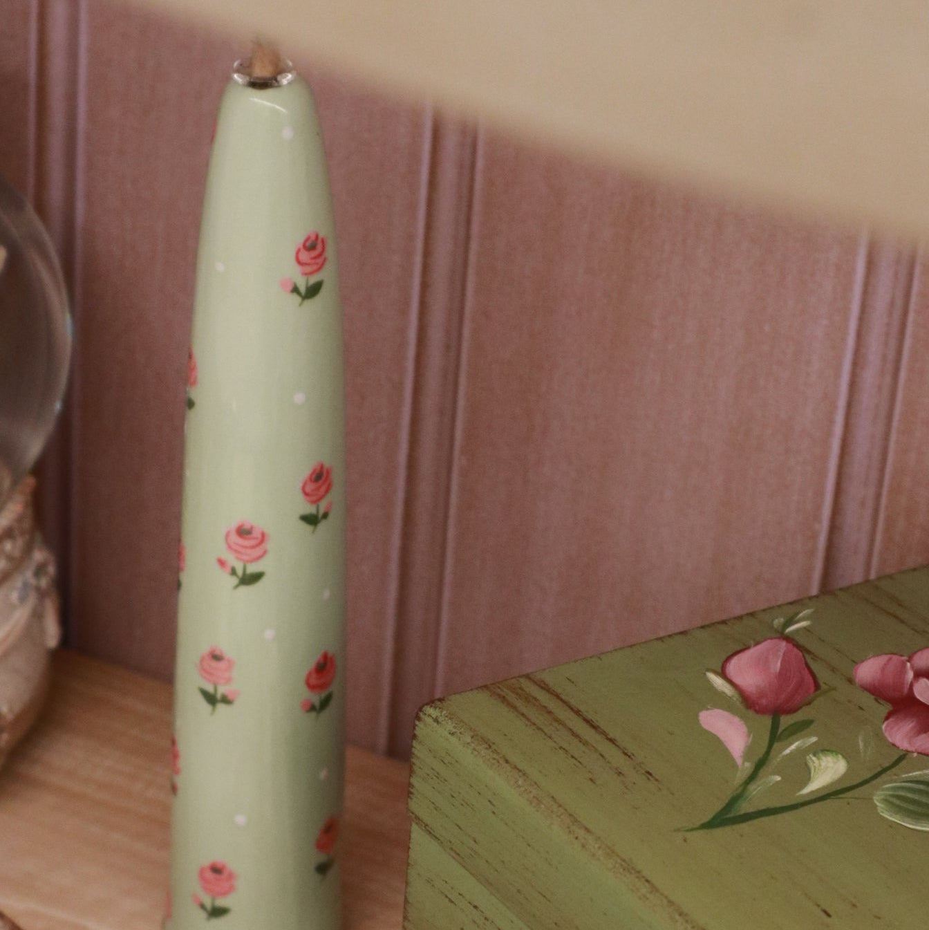 Ceramic Hand painted Candle