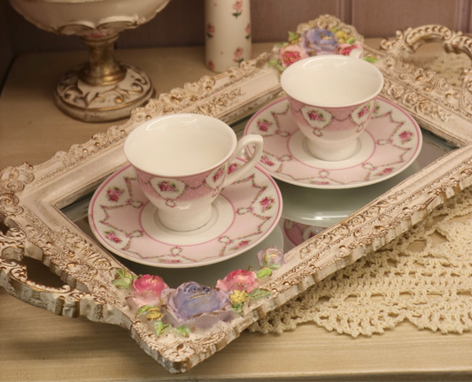 resin tray with mirror 21*37 cm