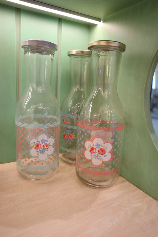 Water Floral Bottle (blue)