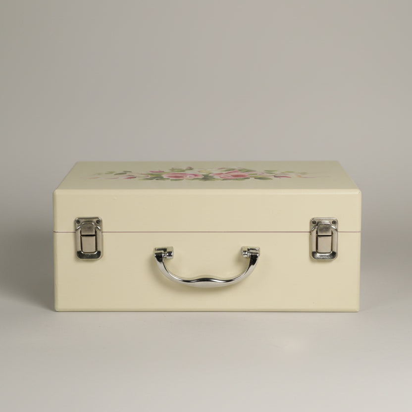 Khuzama Floral Wooden Box Beige