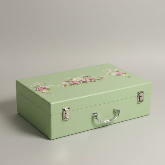 Khuzama Floral Wooden Box Green