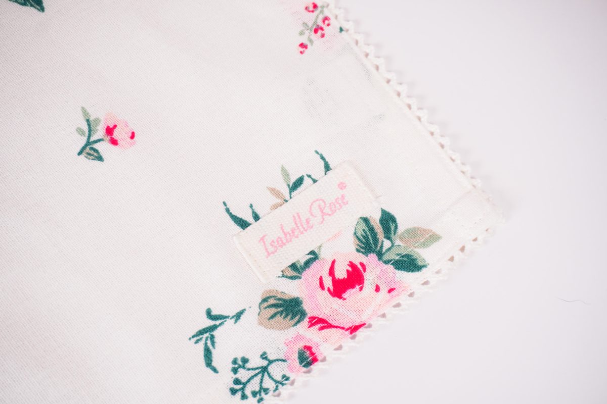 Napkin with lace Lisa flower 40x40 cm Isabelle Rose