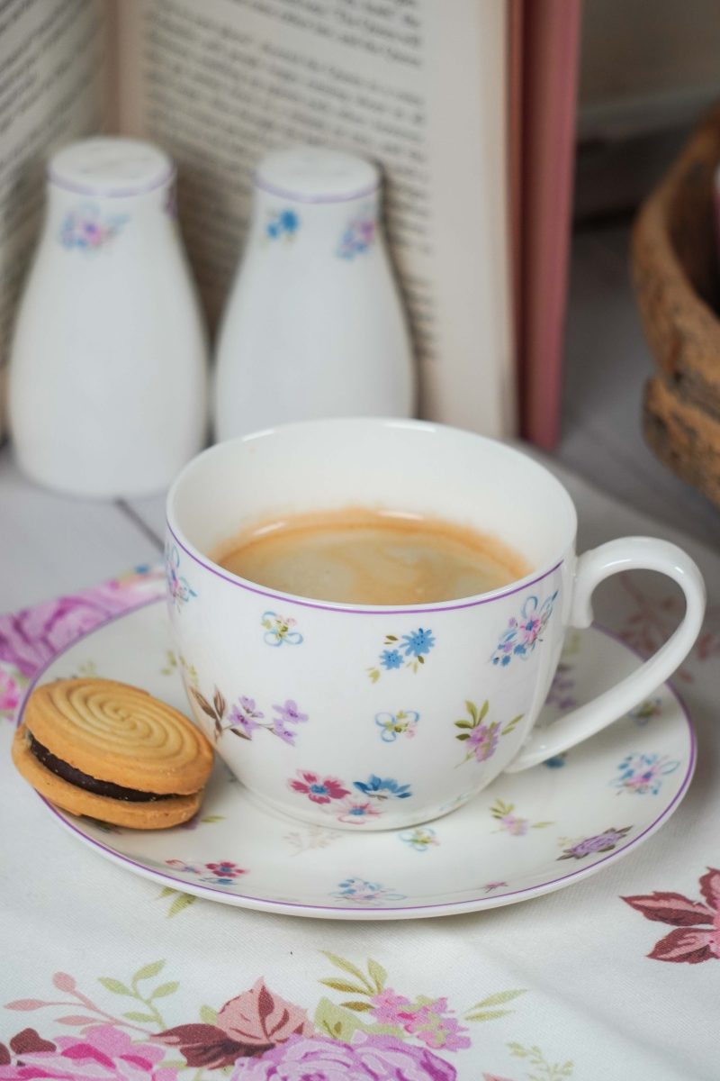 Porcelain cup with saucer Flora 220 ml Isabelle Rose