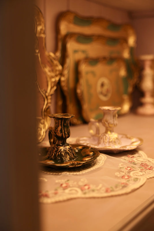 Hand painted candlestick
