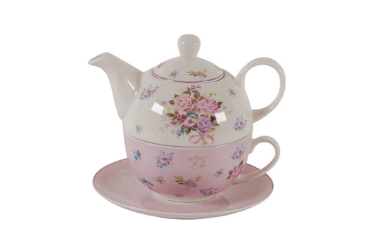 Porcelain tea set for one Flora 400 ml Isabelle Rose
