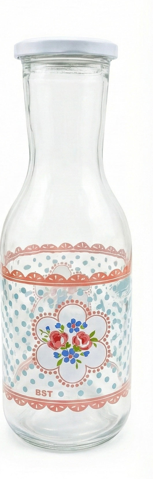 Pink Water Floral Bottle