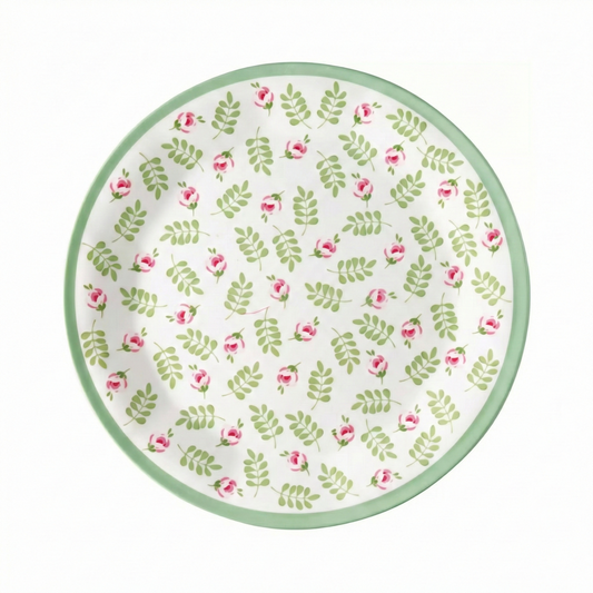 GreenGate Melamine Plate Lily Petit White