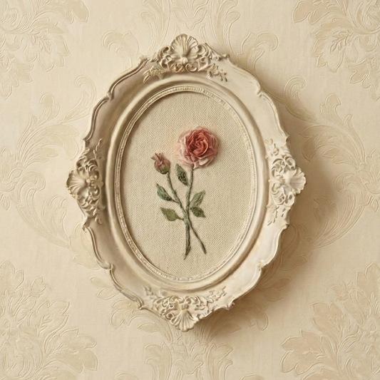 Hand embroidered Plasterboard  panel