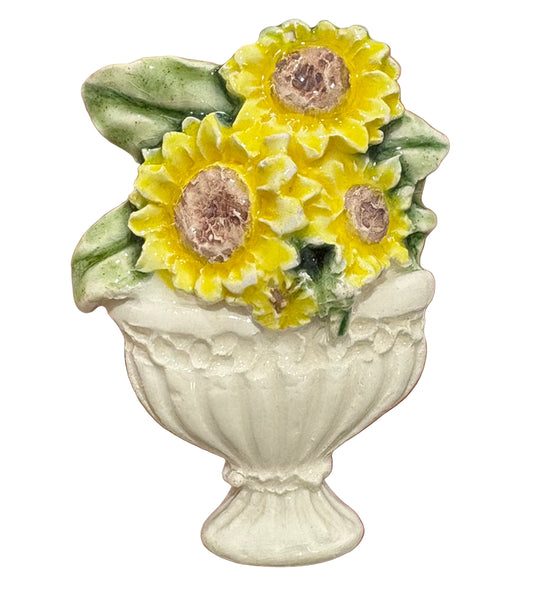 Floral Magnet yellow flowers 7 cm