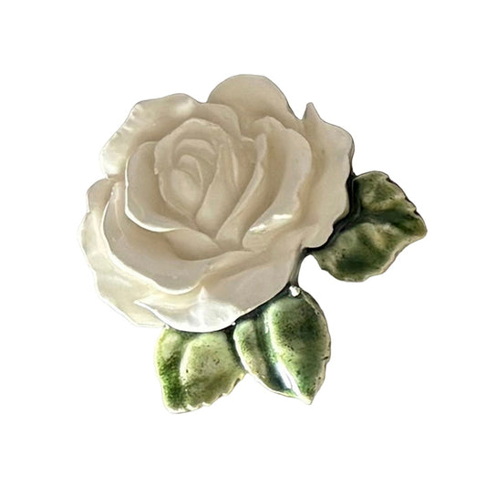 Floral Magnet white flower 6 cm